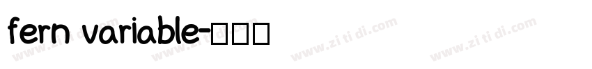 fern variable字体转换